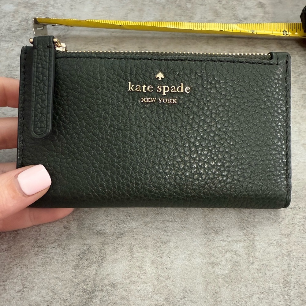 Kate Spade Dark Green Textured Wallet